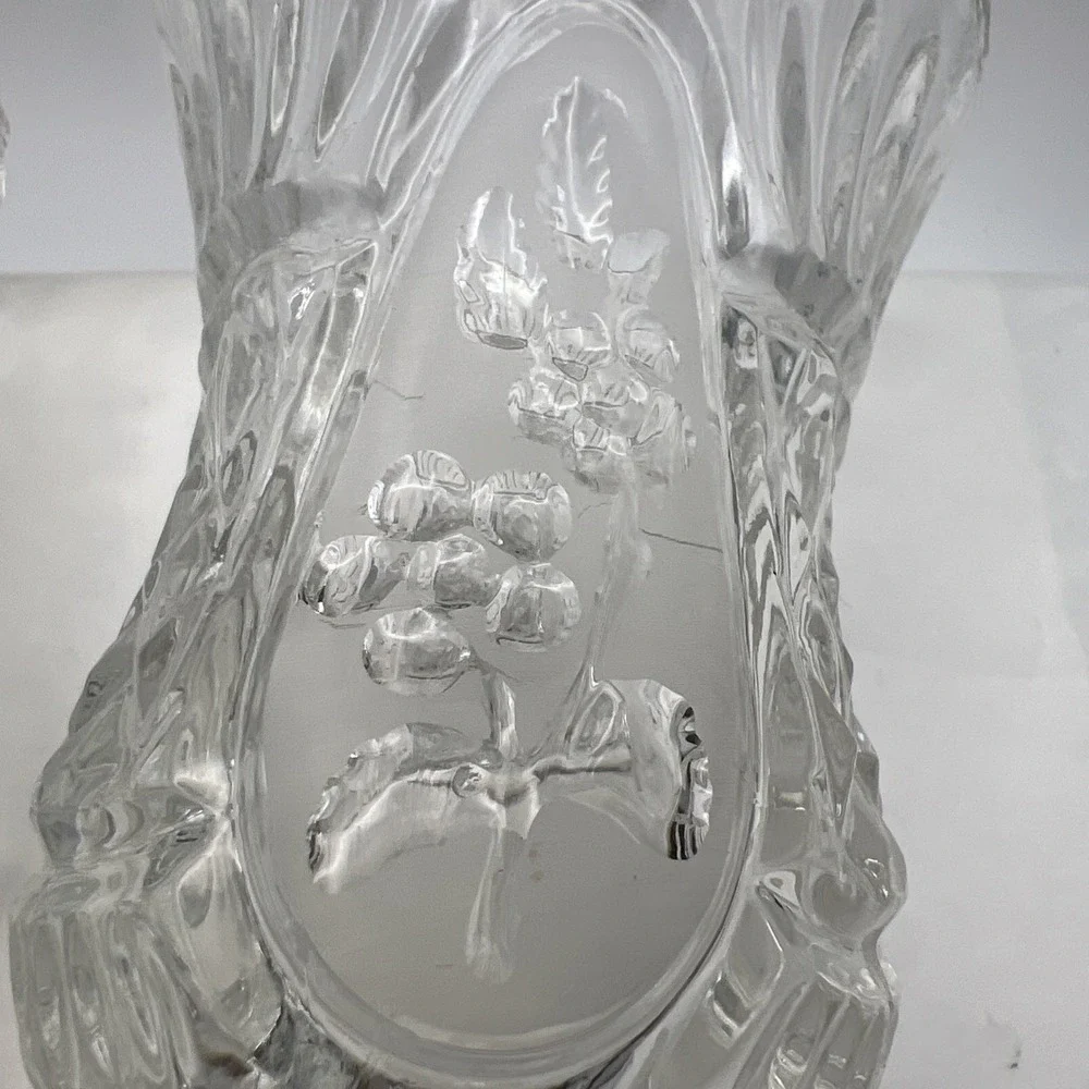 Vintage Zajecar Crystal Vases Pair